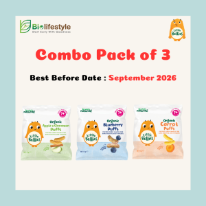 (Combo Pack Of 3) Little Bellies Organic Baby Puff (12g)