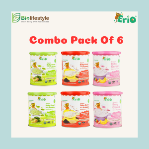 (Combo Pack Of 6) Erio Organic Baby Cereal (200g x 6)