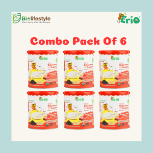 (Combo Pack Of 6) Erio Organic Baby Cereal With Prebiotic - Ancient Grains with Chia (200g x 6)