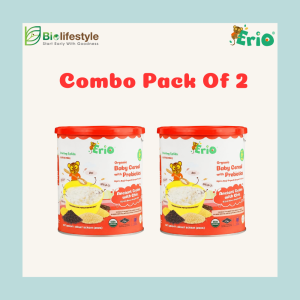 (Combo Pack Of 2) Erio Organic Baby Cereal With Prebiotic - Ancient Grains with Chia (200g x 2)