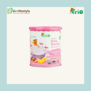 Erio Organic Baby Cereal Oatmeal with Banana Mixed Berry & Chia (200g)