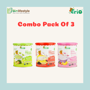 (Combo Pack Of 3) Erio Organic Baby Cereal (200g x 3)