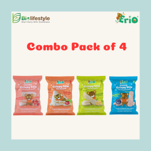 (Combo Pack of 4) Erio Organic Crispy Stix (12g x 4 Packs)