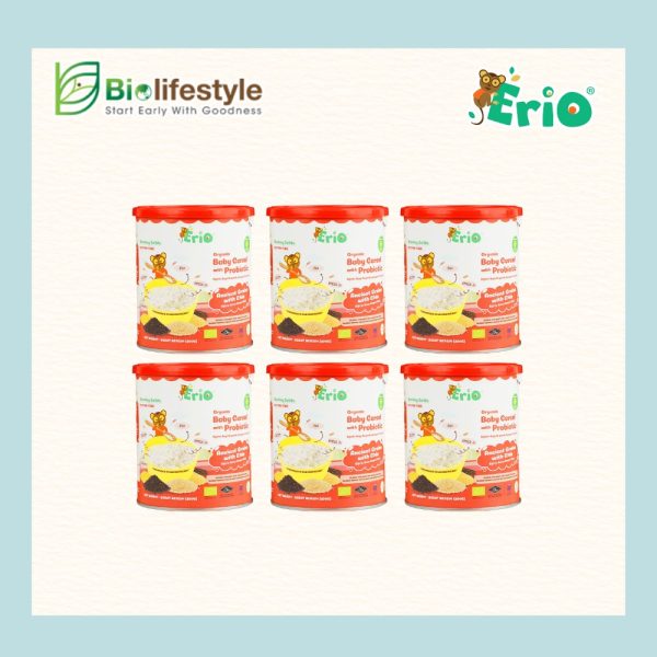 (Combo Pack Of 6) Erio Organic Baby Cereal With Probiotic - Ancient Grains with Chia (200g x 6) - Image 2
