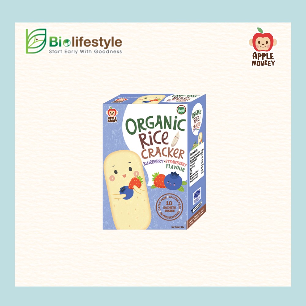 Apple Monkey Organic Rice Cracker (30g)