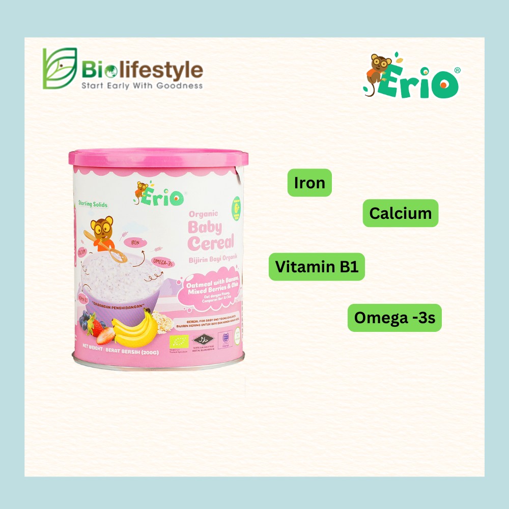 Super Combo Erio Organic Baby Cereal (3X200g) - Image 5