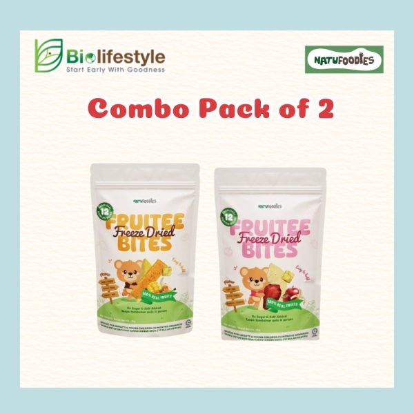 (Combo Pack Of 2) Natufoodies Fruitee Bites (15g)