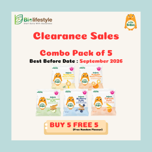 *Clearance Sale* (Combo Pack Of 5) Little Bellies Round A Bouts & Organic Baby Puff (12g x 5) - Free 5 Pcs