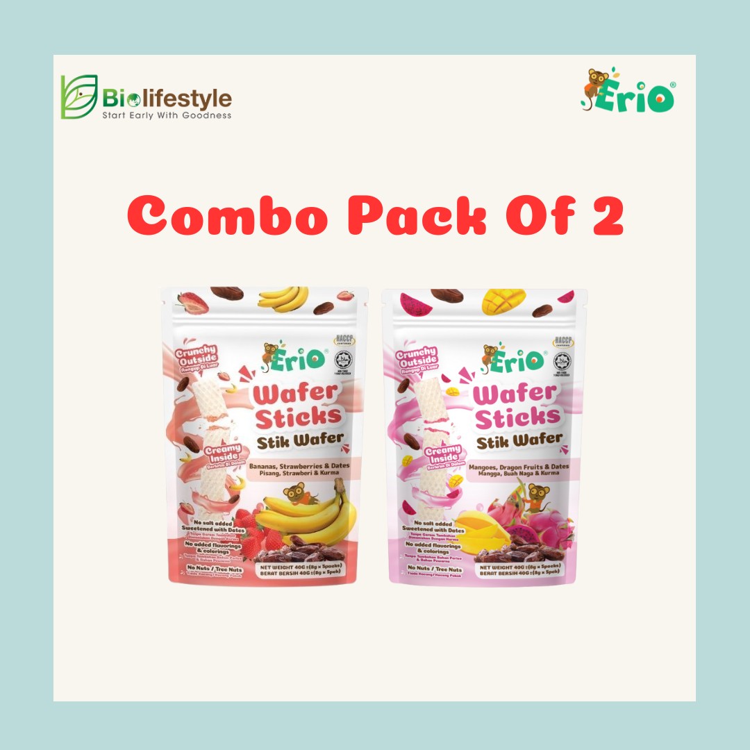 (Combo Pack Of 2) Erio Wafer Sticks 8g X 5's (40gm x 2)