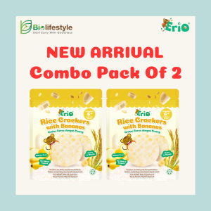 (Combo Pack Of 2) Erio Rice Crackers With Bananas (25g x 2)