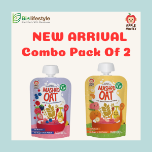 (Combo Pack Of 2) Apple Monkey Mashed Oat (100g x 2 Pcs)