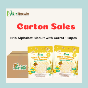 (Carton Sale) Erio Rice Crackers With Bananas (25g x 18 pcs)
